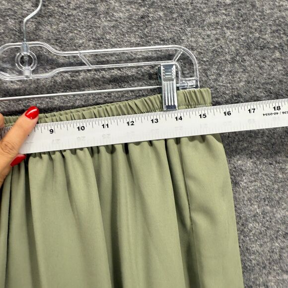 R&M Richards Dress Pants Women 16P Petite Gray High Rise Pleated Elastic Waist - Picture 3 of 8